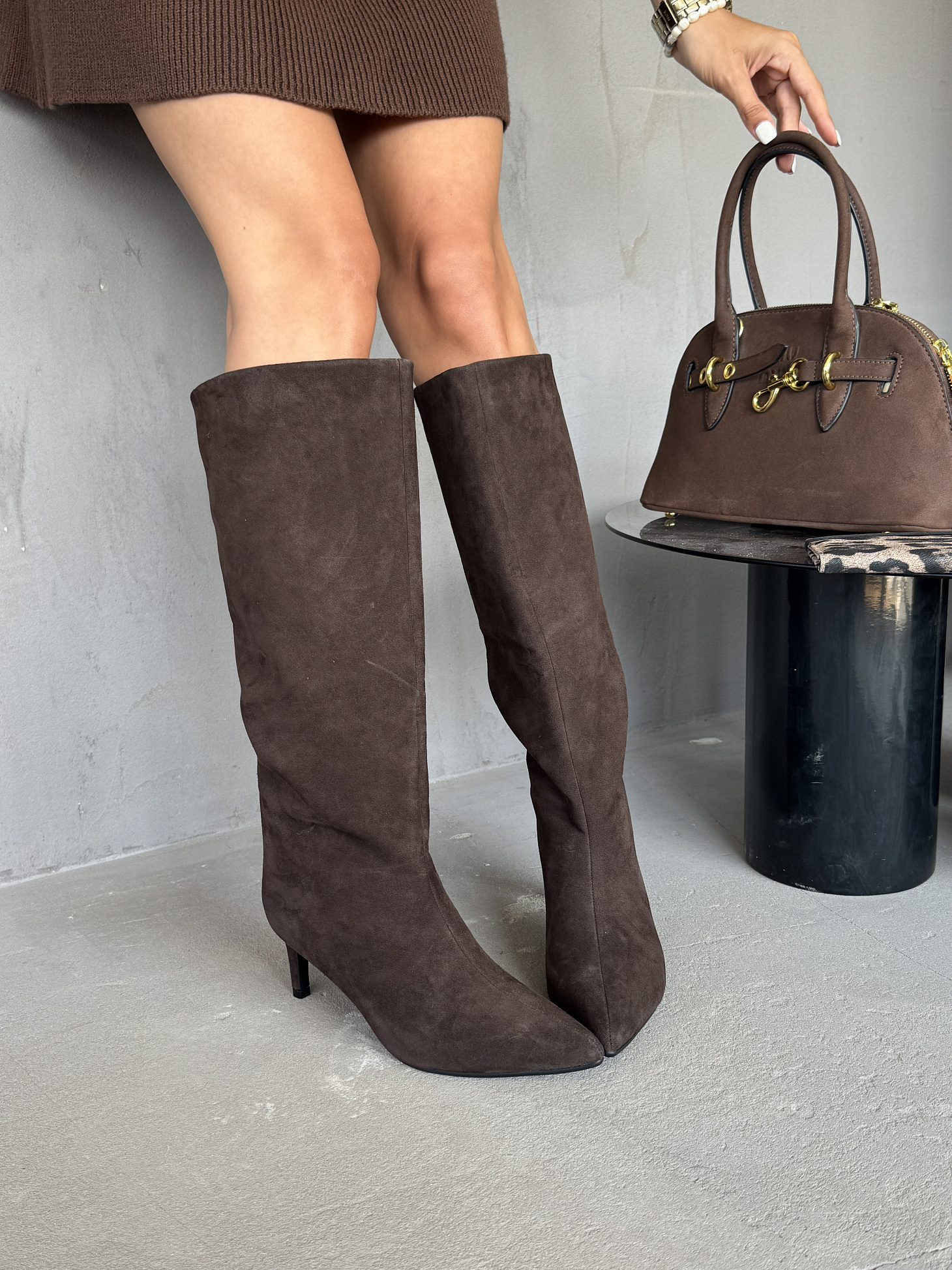 Сапоги женские натуральная замша