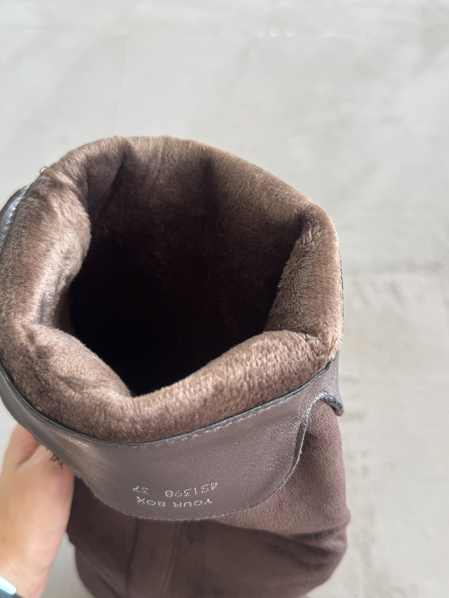 Сапоги казаки женские экозамша еврошерсть