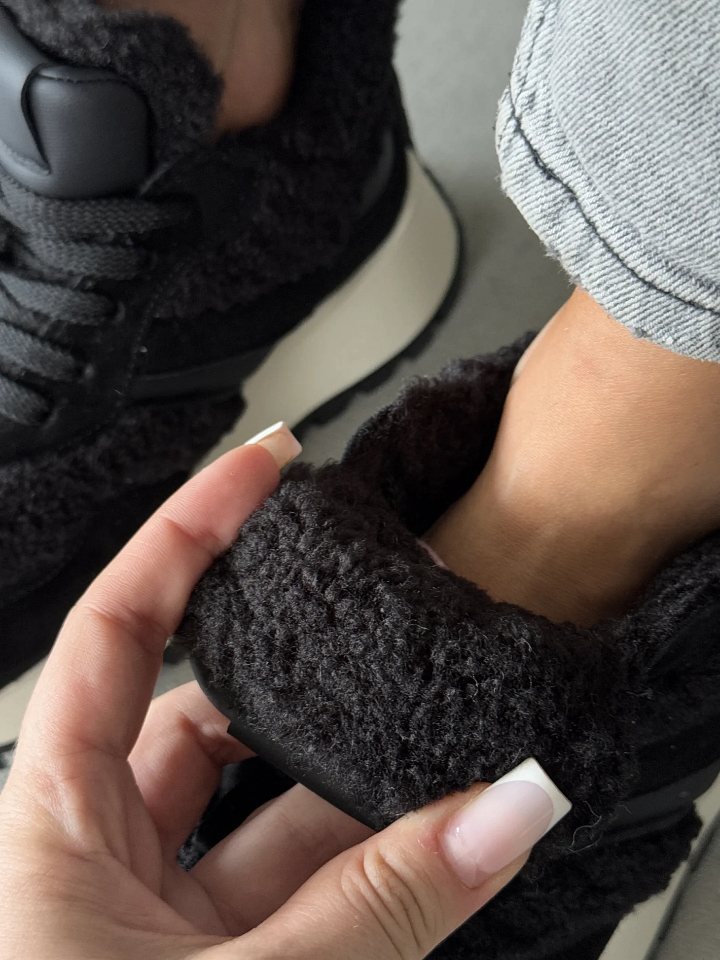 Кроссовки женские натуральная замша шерсть