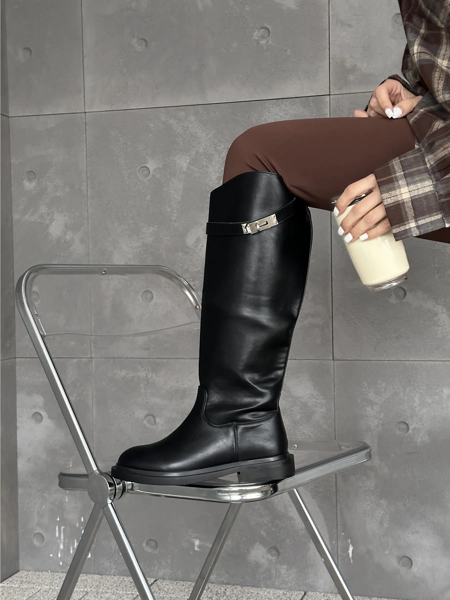 Сапоги женские экокожа