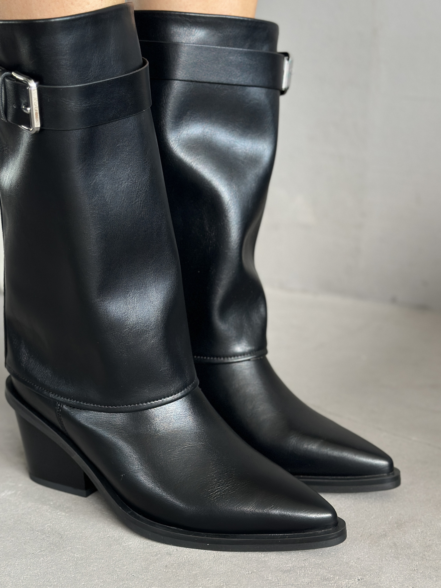 Сапоги-трансформеры женские экокожа шерсть