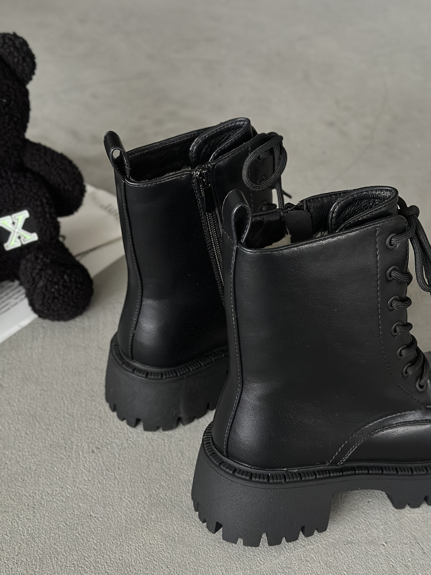 Ботинки детские экокожа шерсть