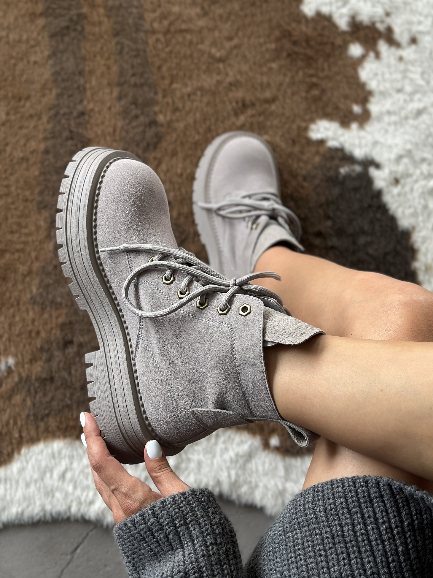 Ботинки женские натуральная замша