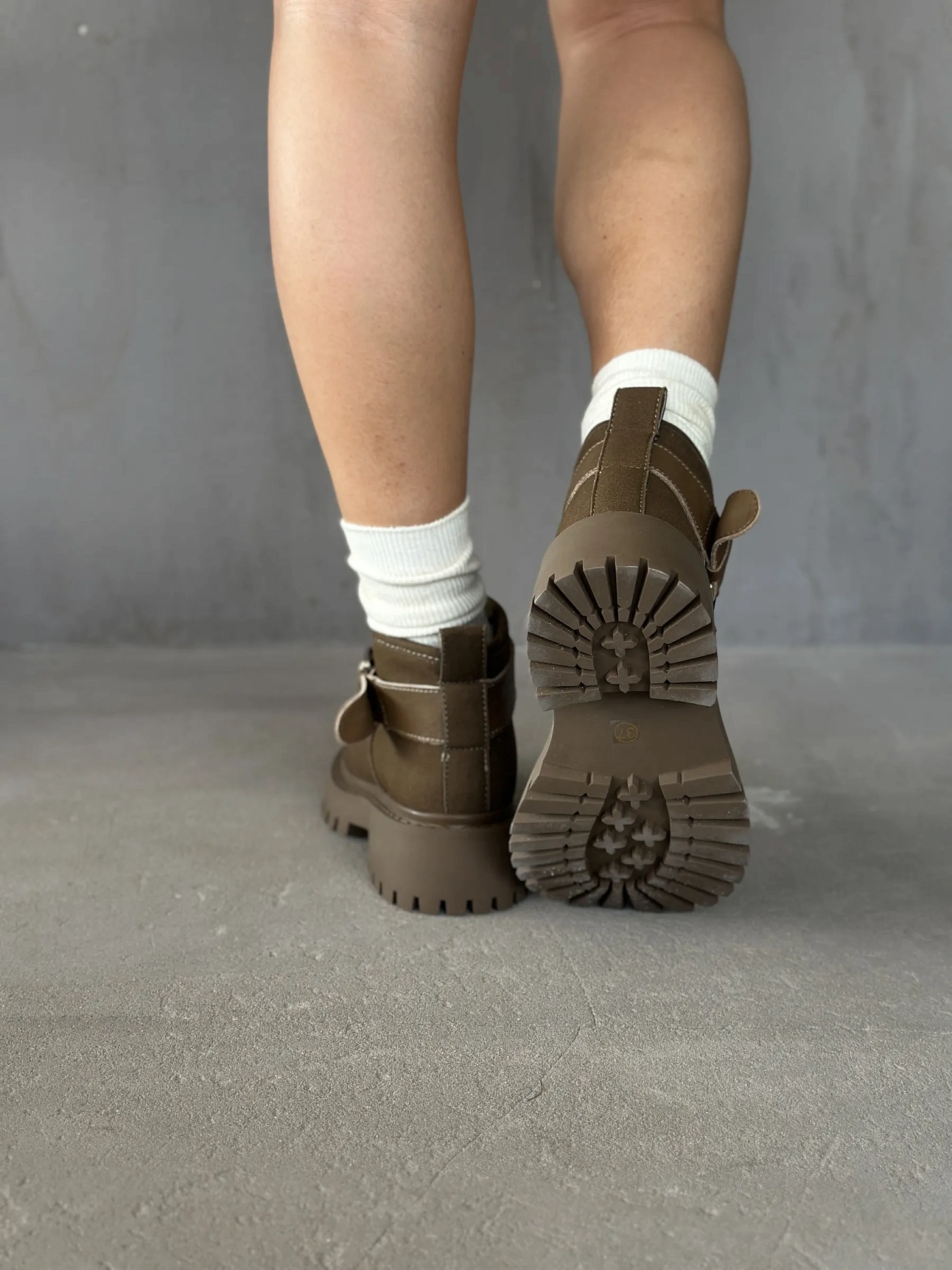 Ботинки женские текстиль экомех