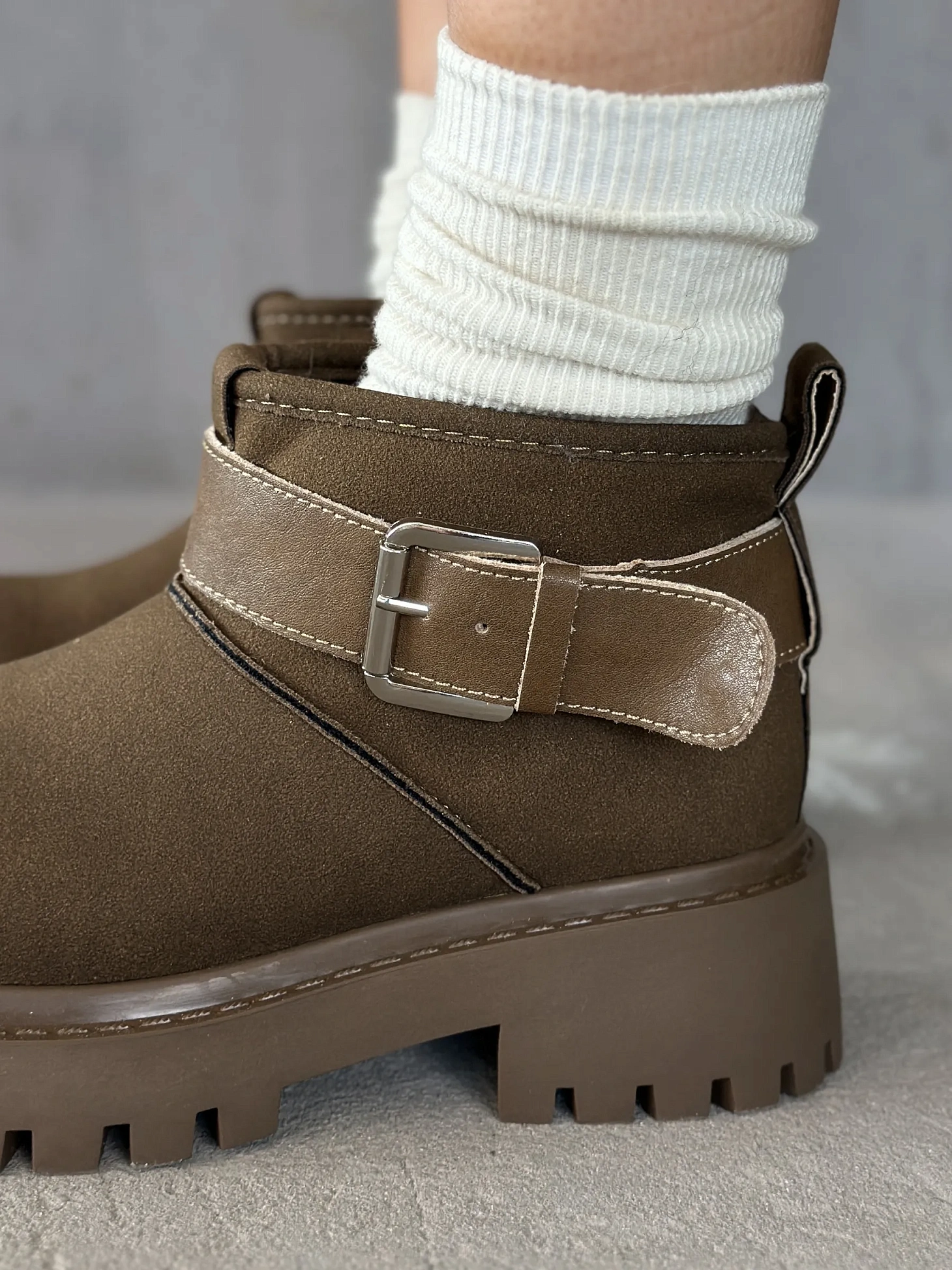 Ботинки женские текстиль экомех