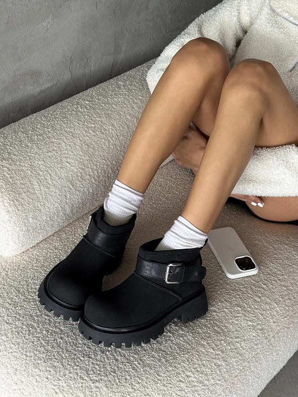 Ботинки женские текстиль экомех