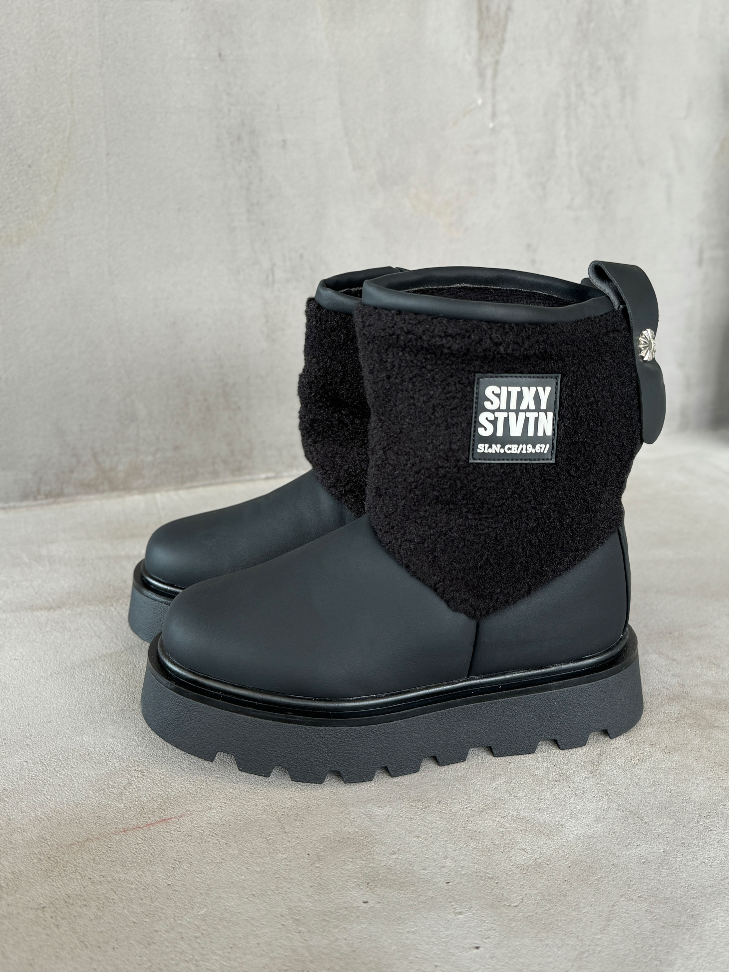 Ботинки детские экокожа шерсть