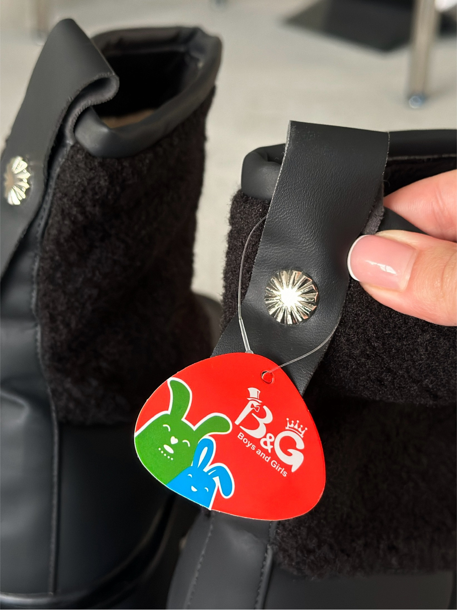 Ботинки детские экокожа шерсть