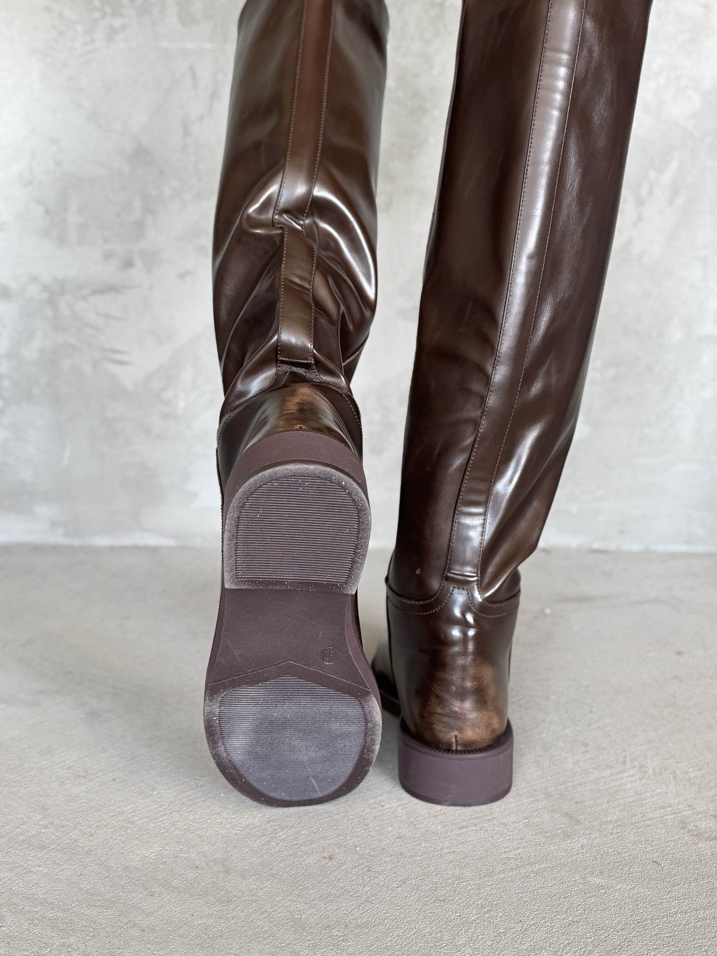 Сапоги женские экокожа шерсть