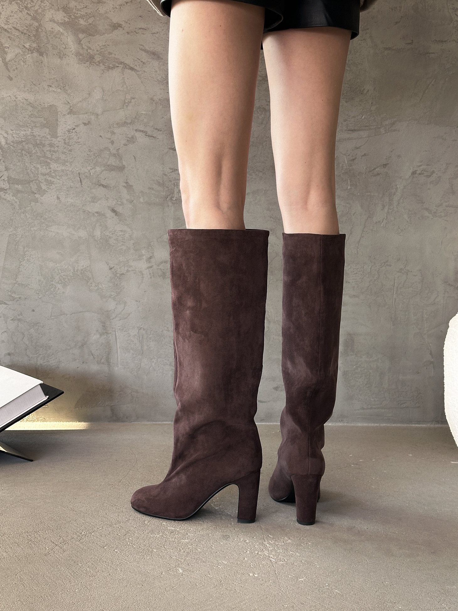 Сапоги женские экозамша