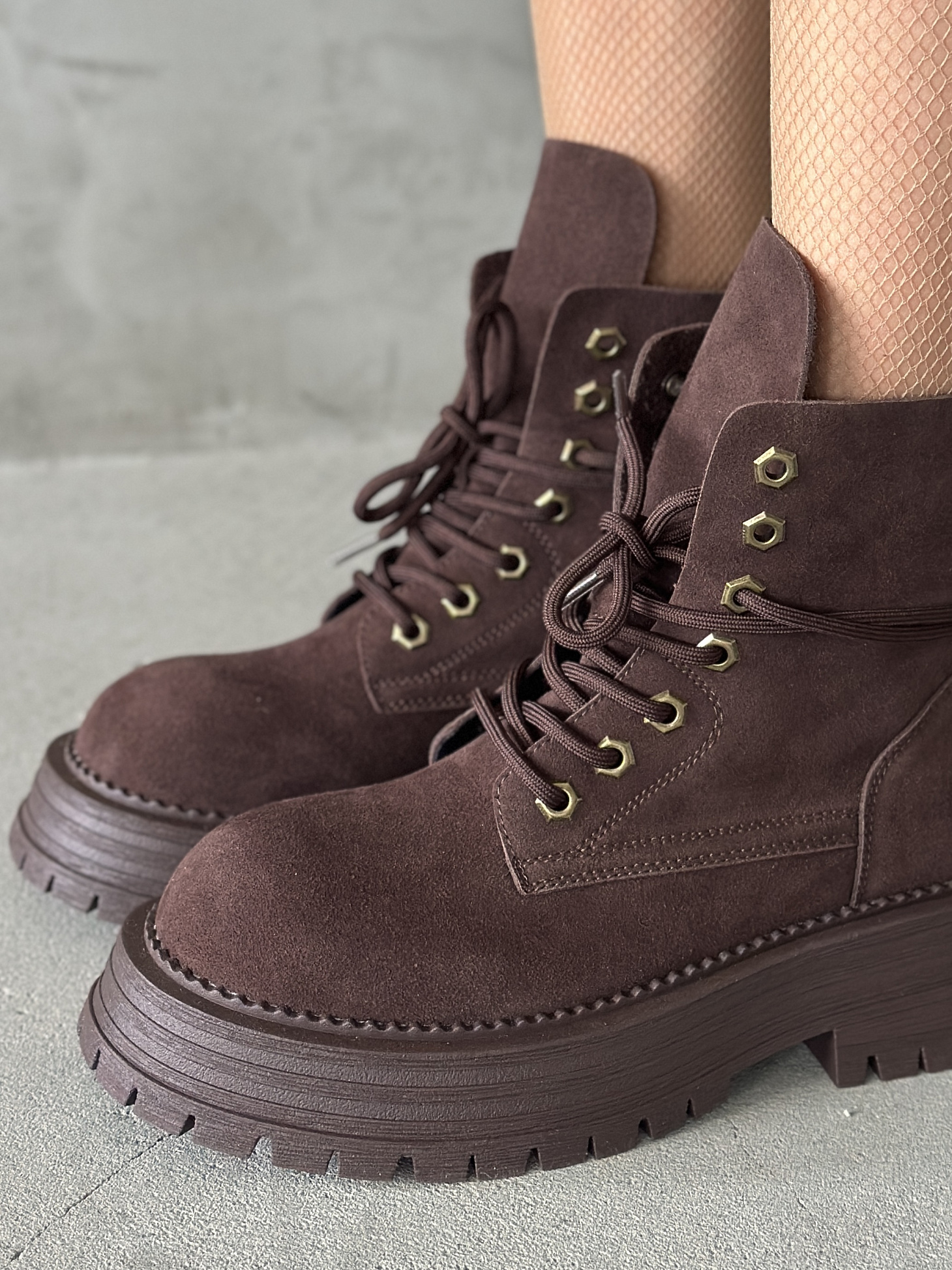 Ботинки женские натуральная замша