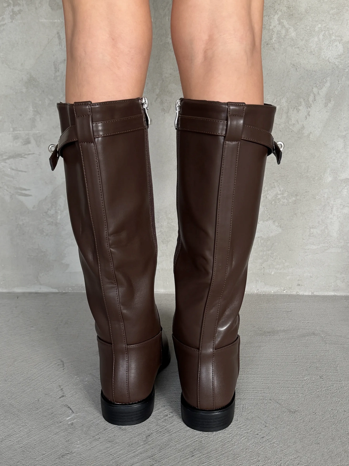 Сапоги женские экокожа шерсть