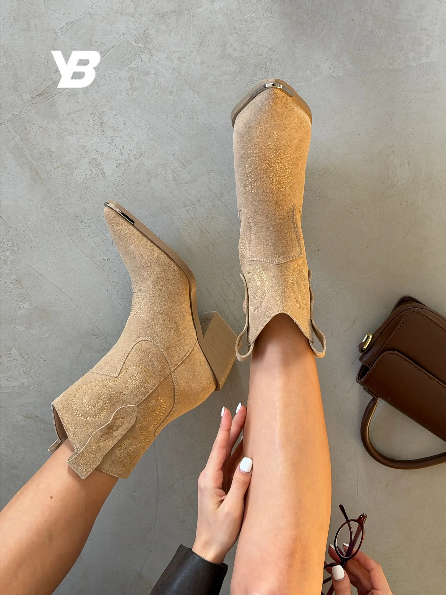 Казаки женские натуральная замша