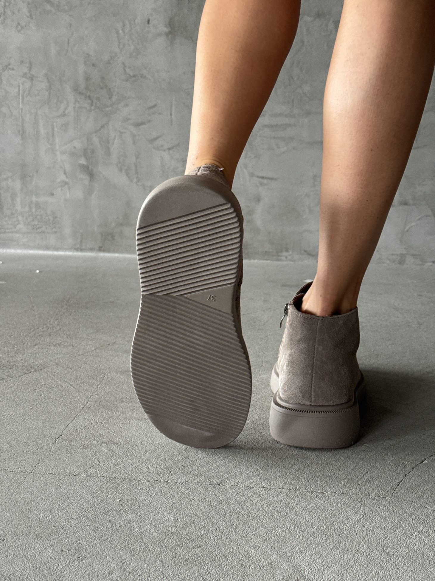 Ботинки женские натуральная замша шерсть