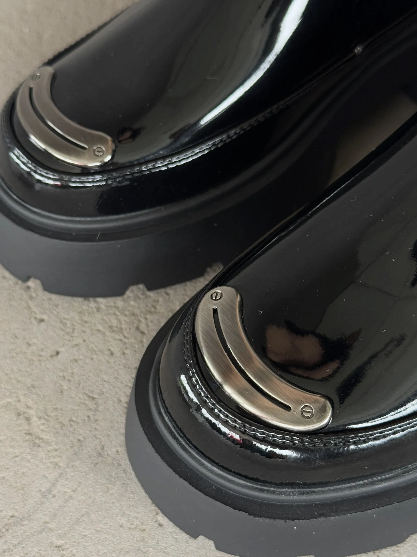 Ботинки женские экокожа лак