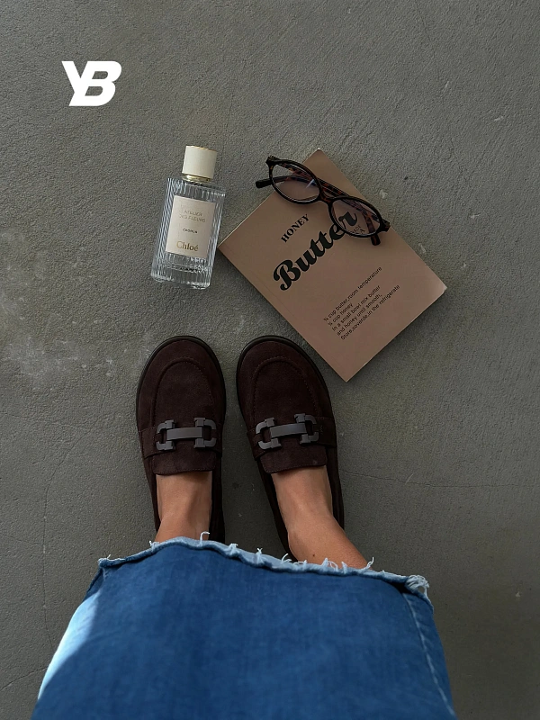 Лоферы женские коричневые летние