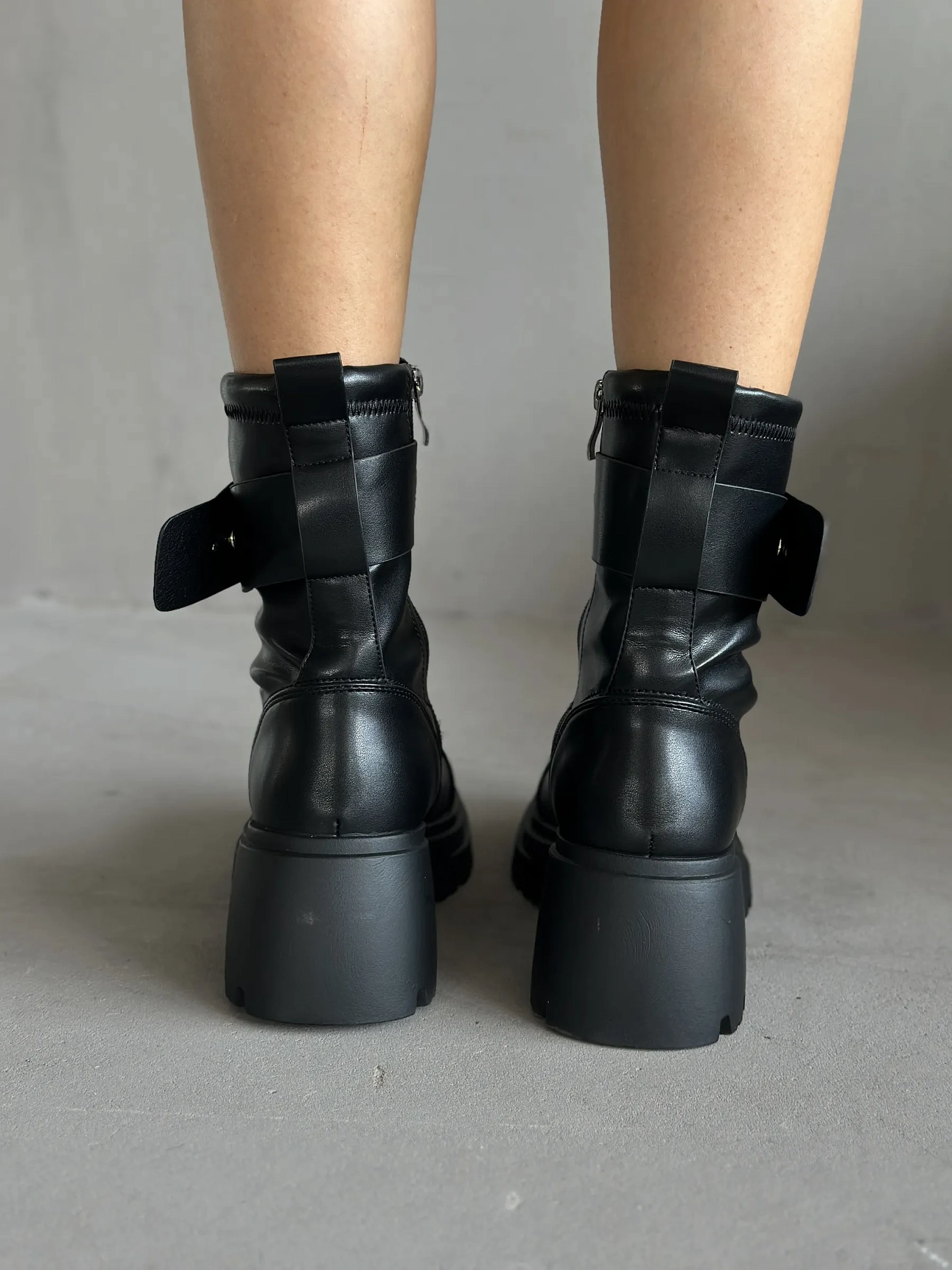 Ботинки женские экокожа шерсть