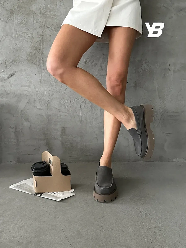 Лоферы женские натуральная замша