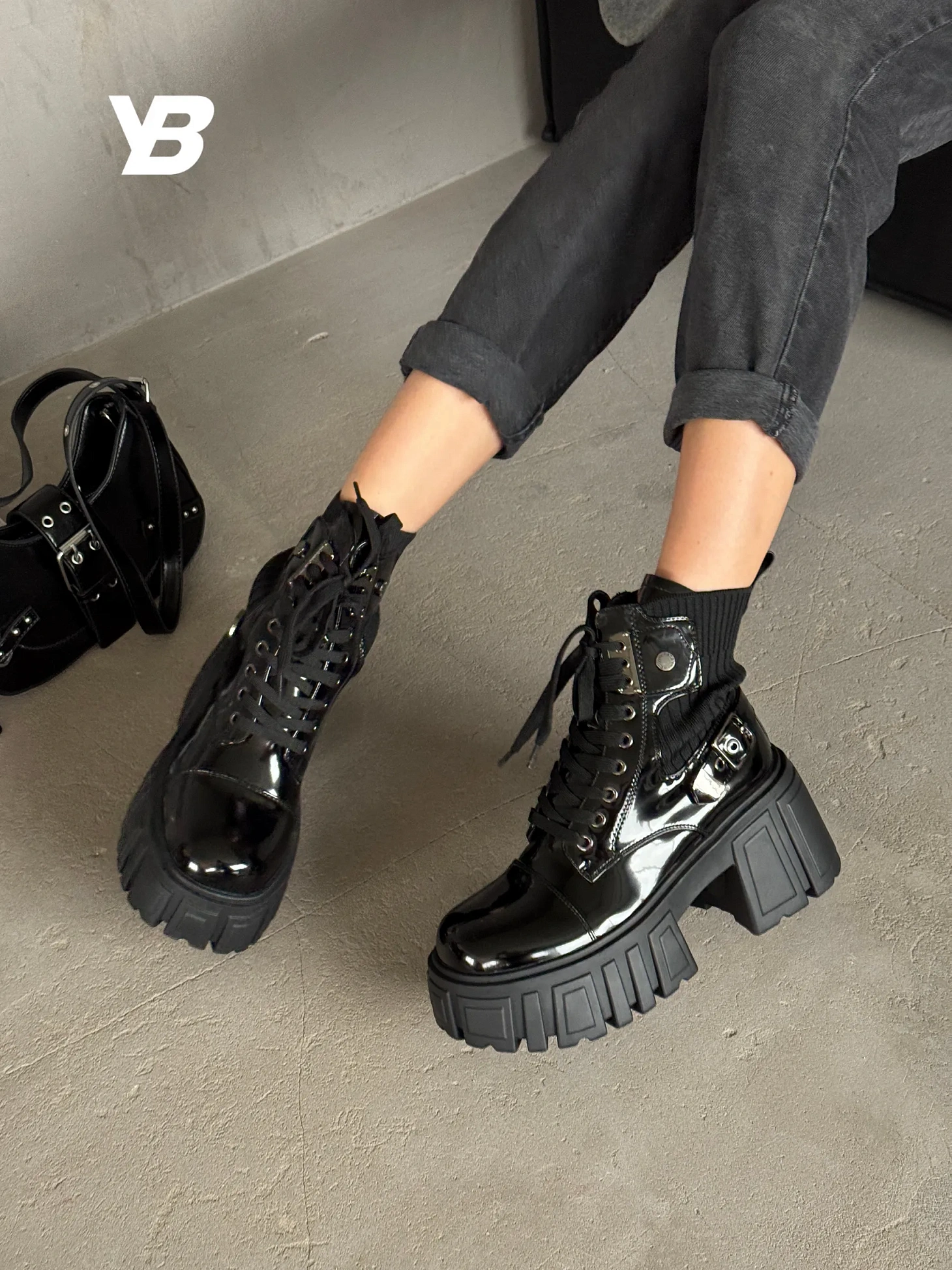 Ботинки женские экокожа