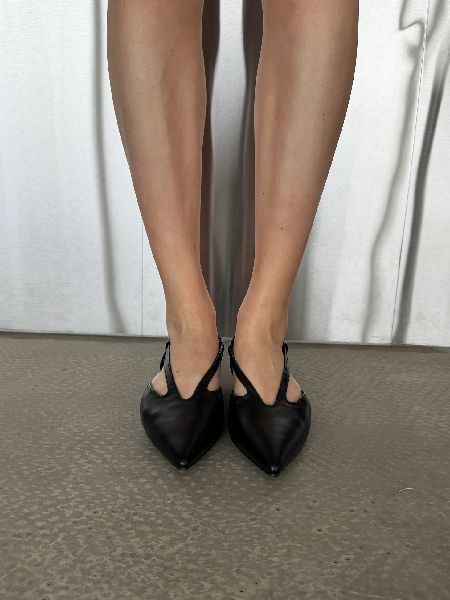 Туфли женские без каблука с открытой пяткой вечерние