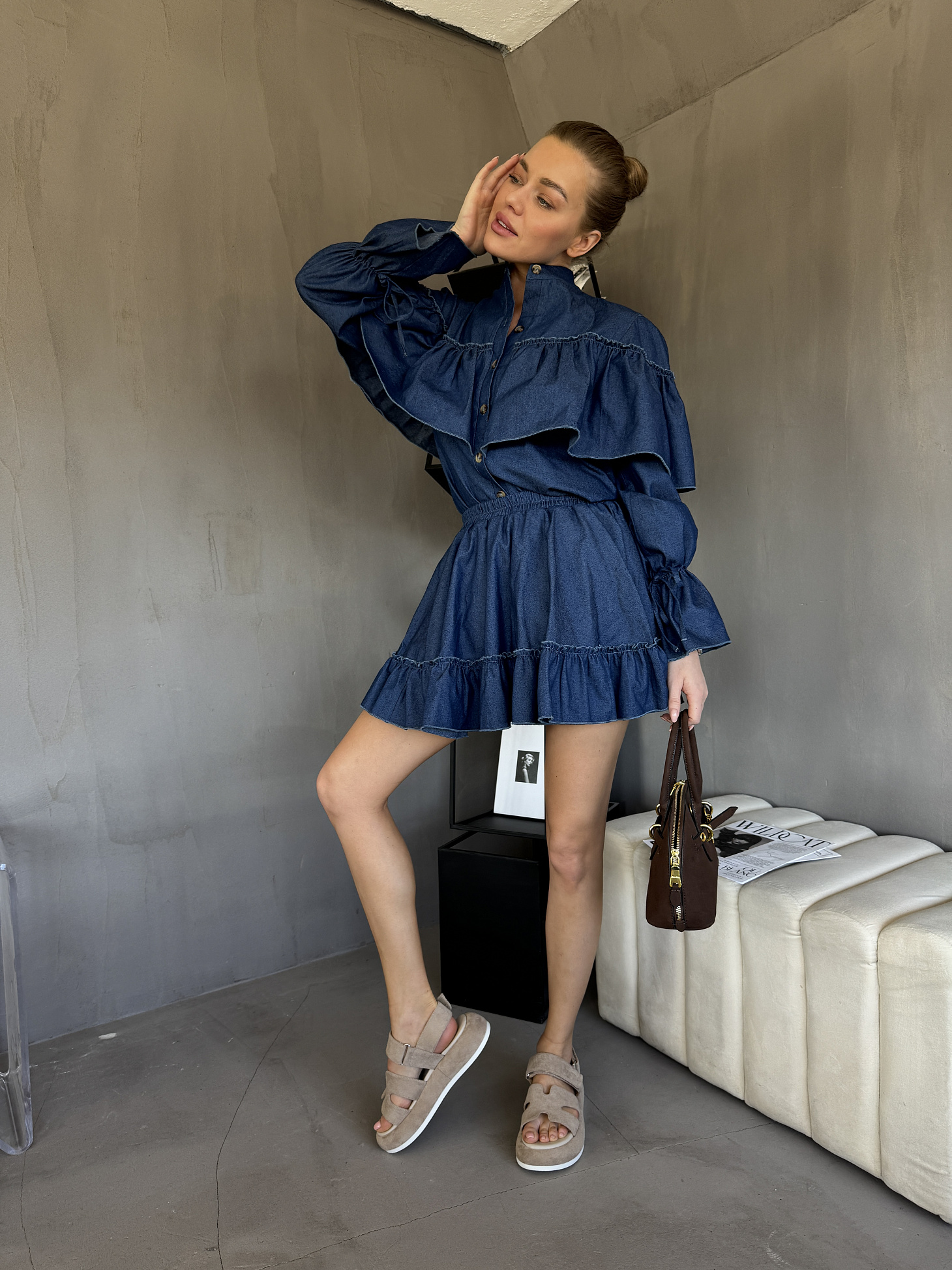 Босоножки женские текстиль