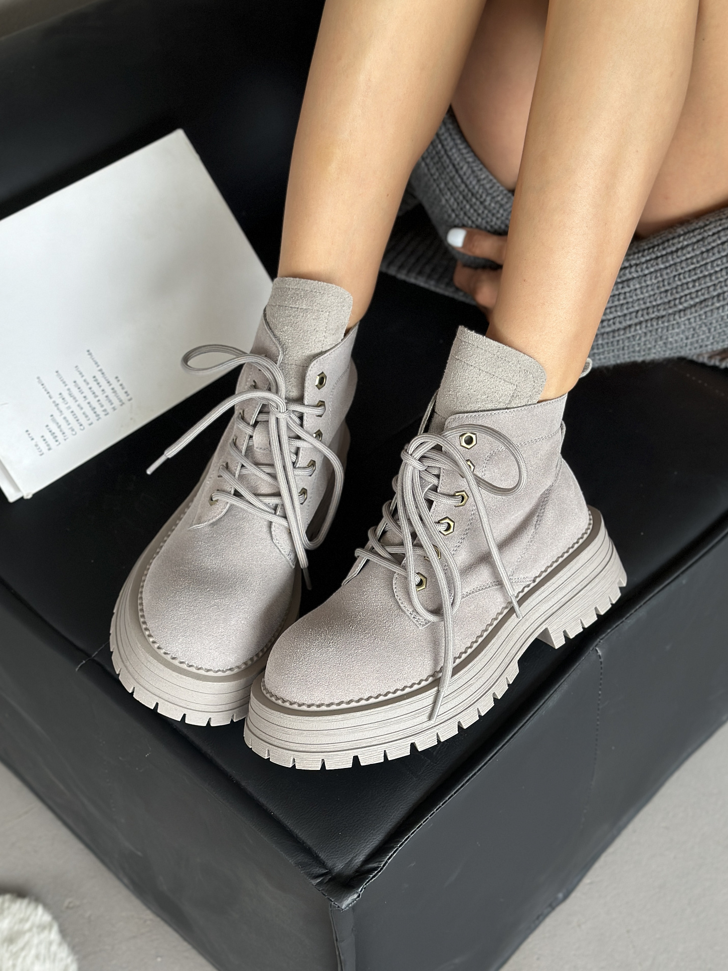 Ботинки женские натуральная замша