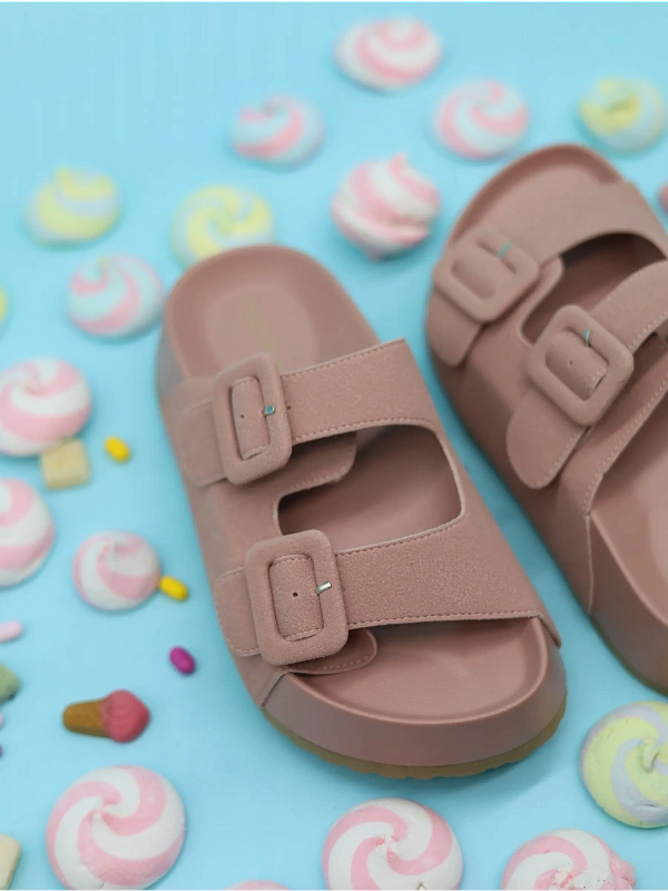 Летние шлепанцы детские на платформе