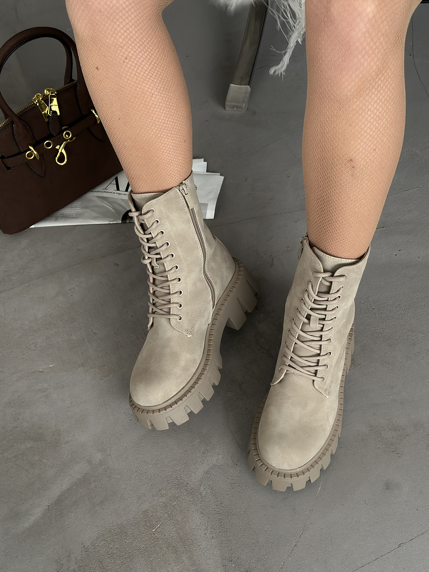 Ботинки женские экокожа