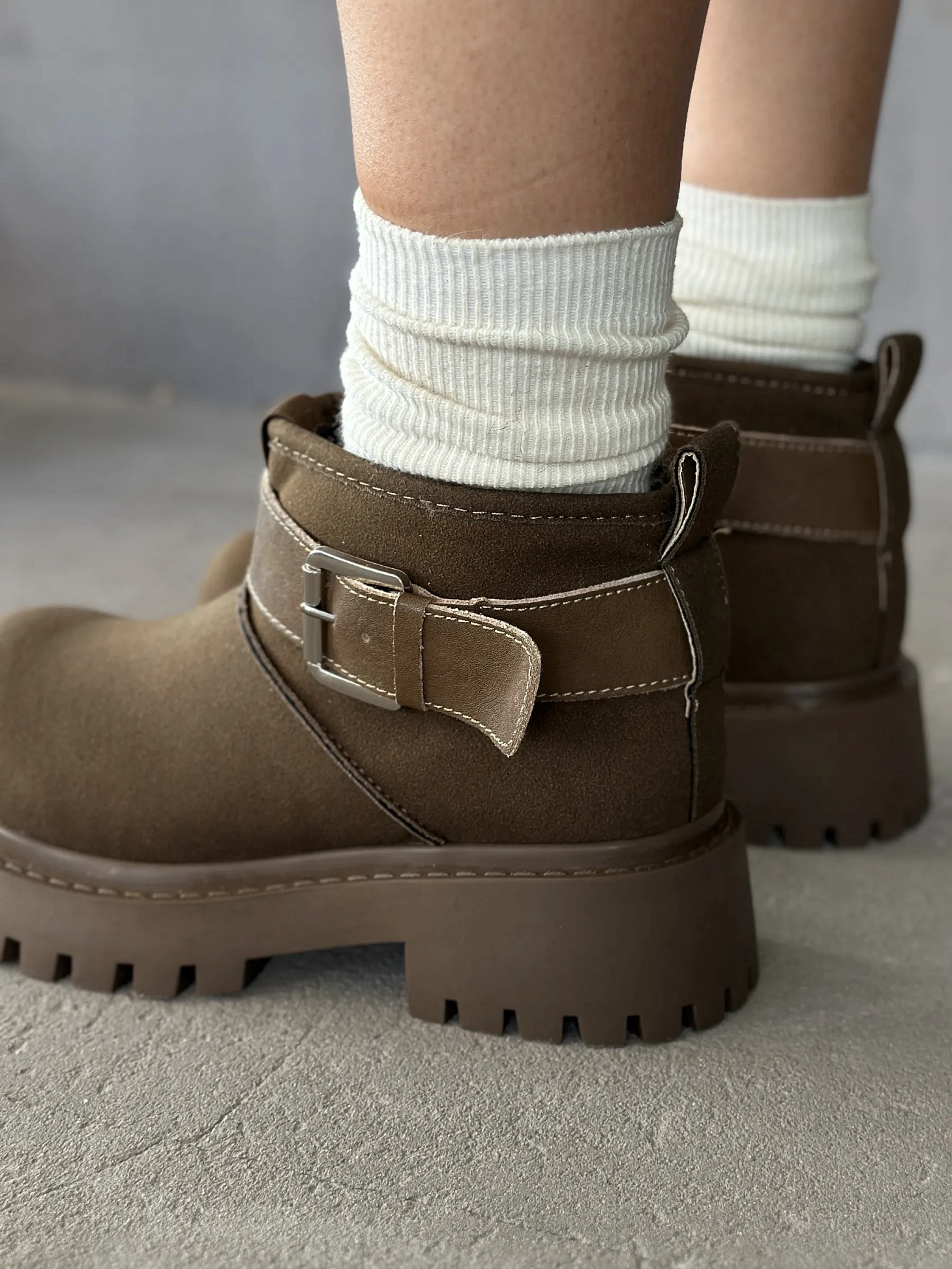 Ботинки женские текстиль экомех