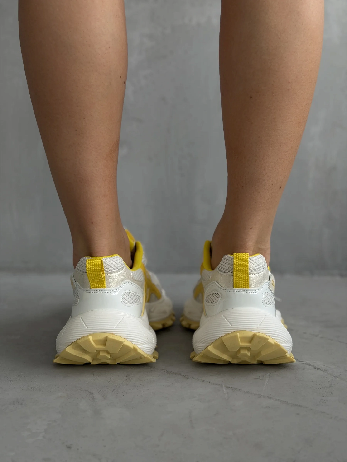Кроссовки женские весна желтые на платформе
