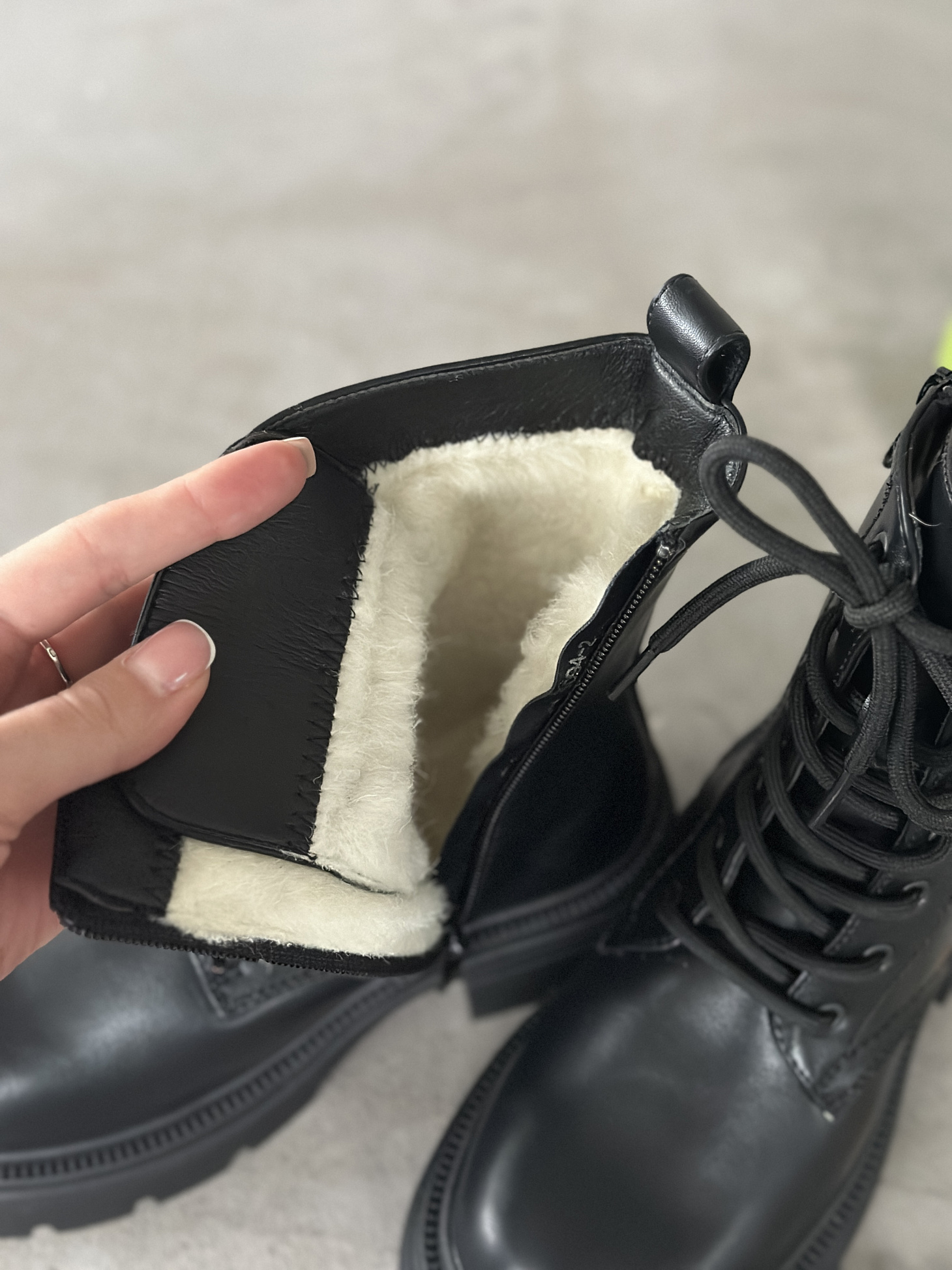 Ботинки детские экокожа шерсть