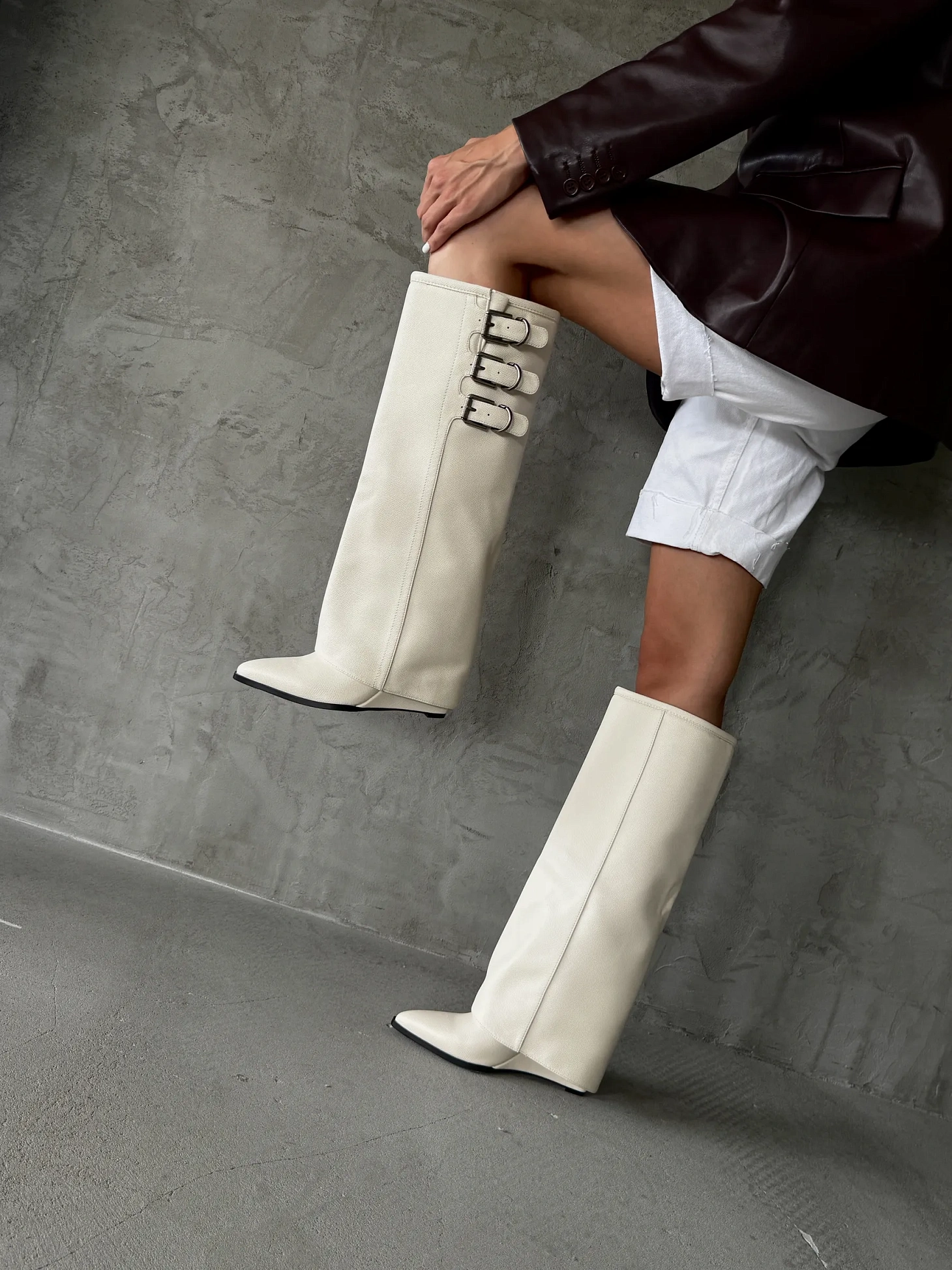 Сапоги женские экокожа