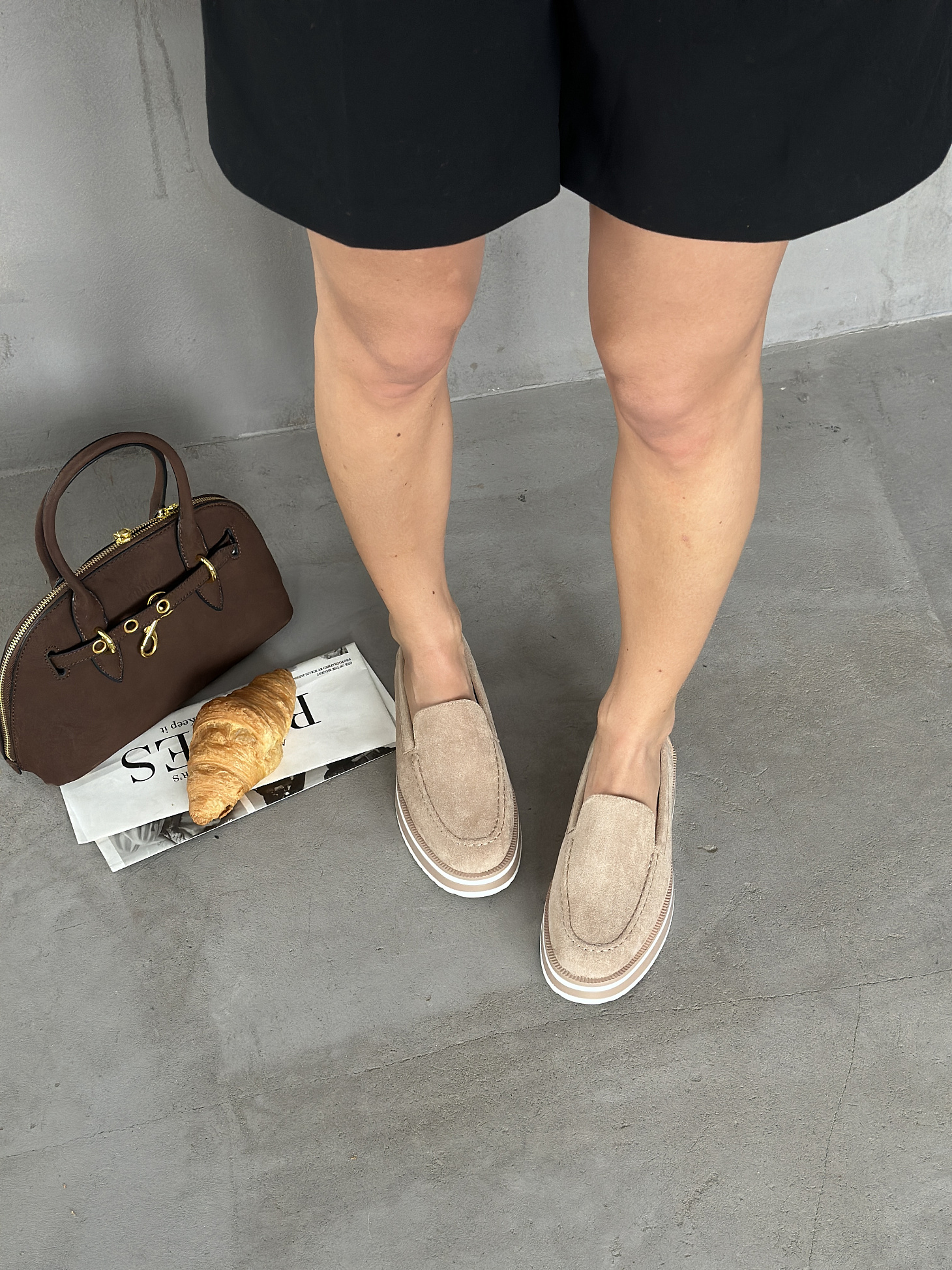 Лоферы женские текстиль