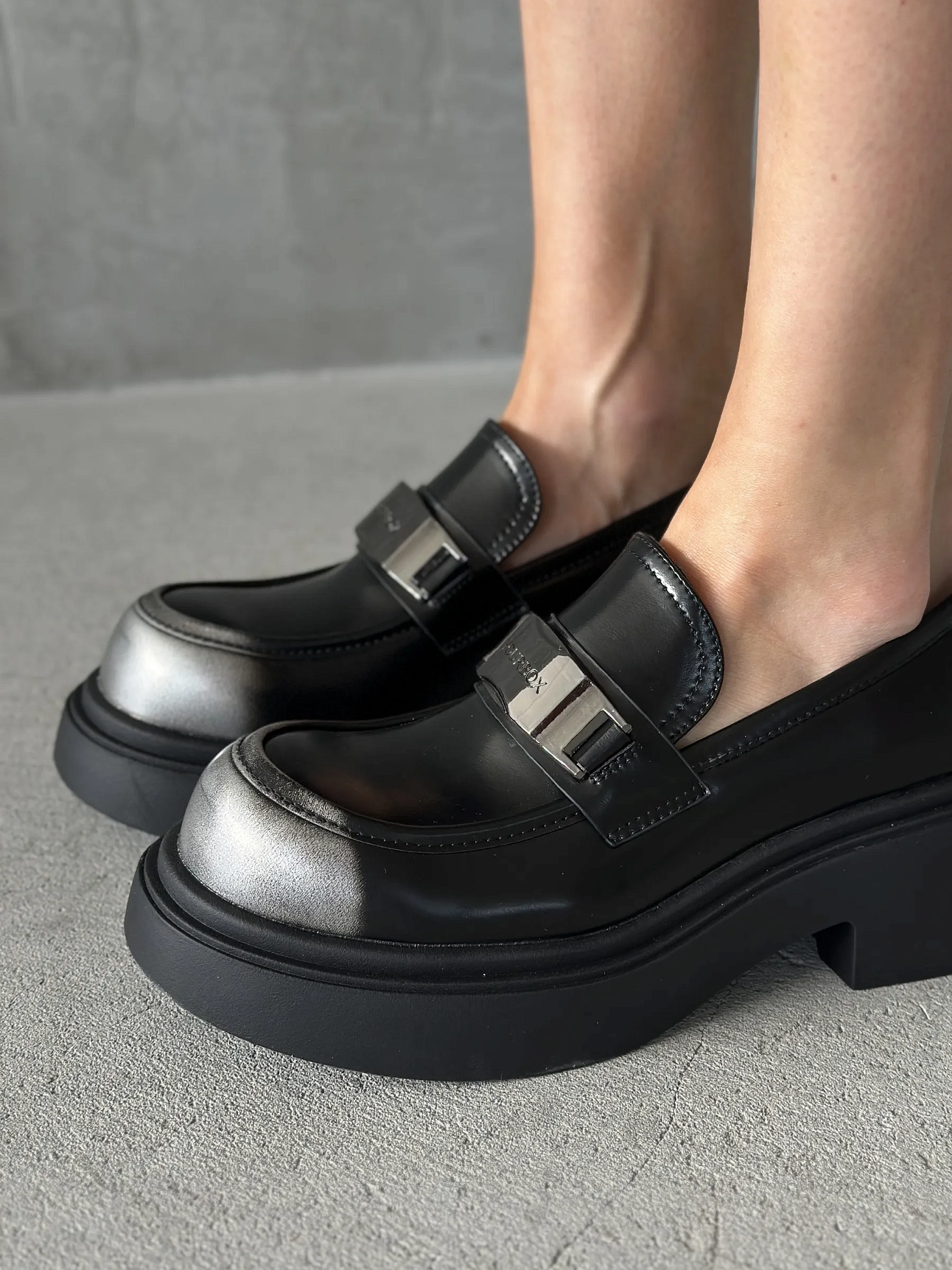 Лоферы на платформе высокой подошве