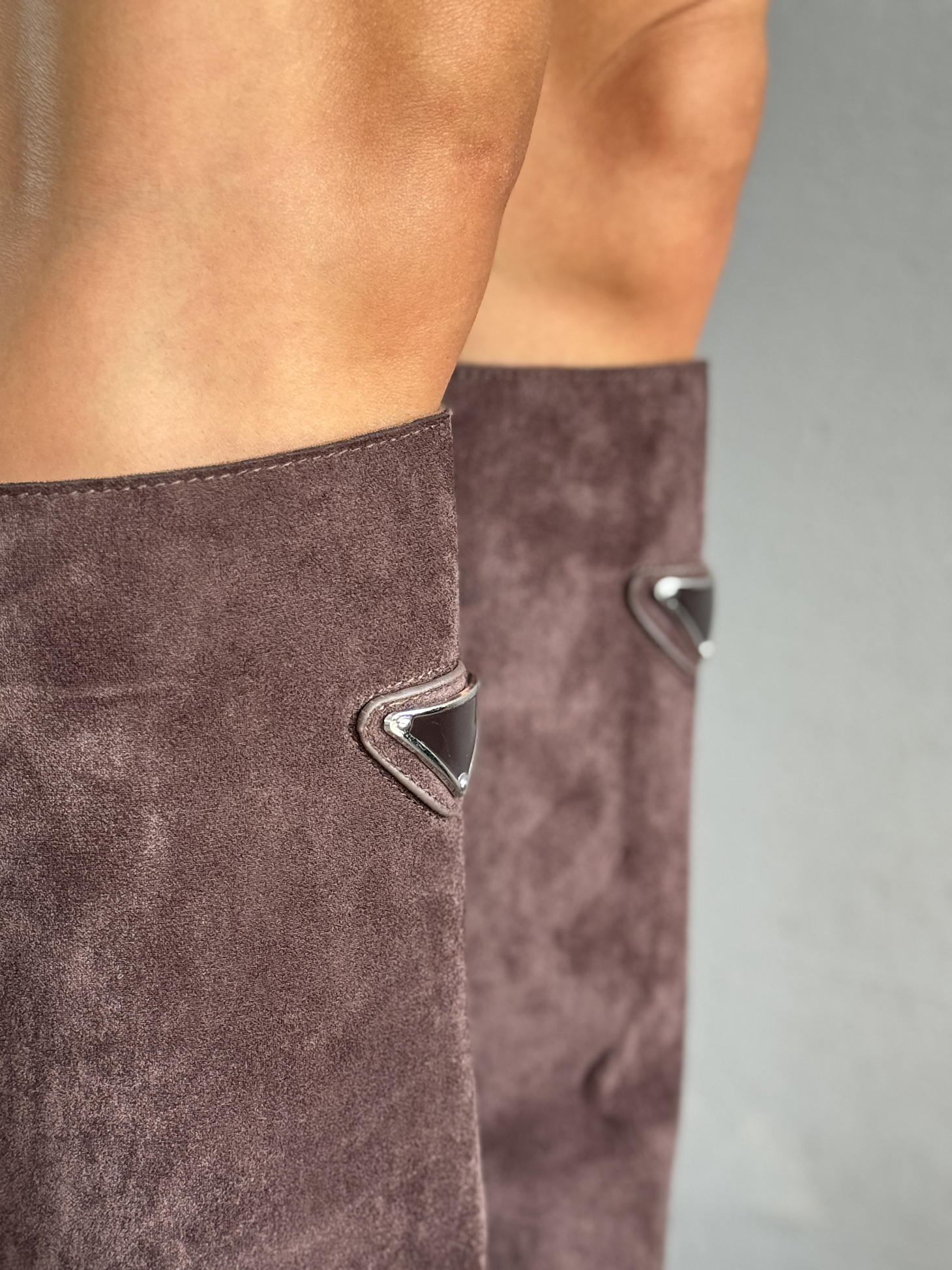 Сапоги женские экозамша еврошерсть