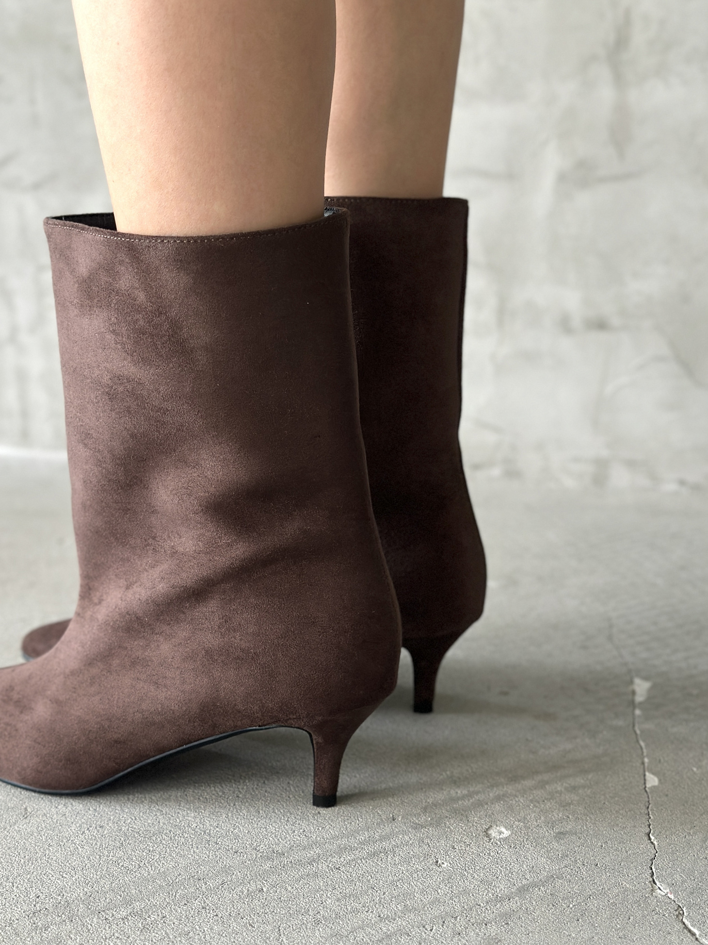 Ботильоны женские экозамша