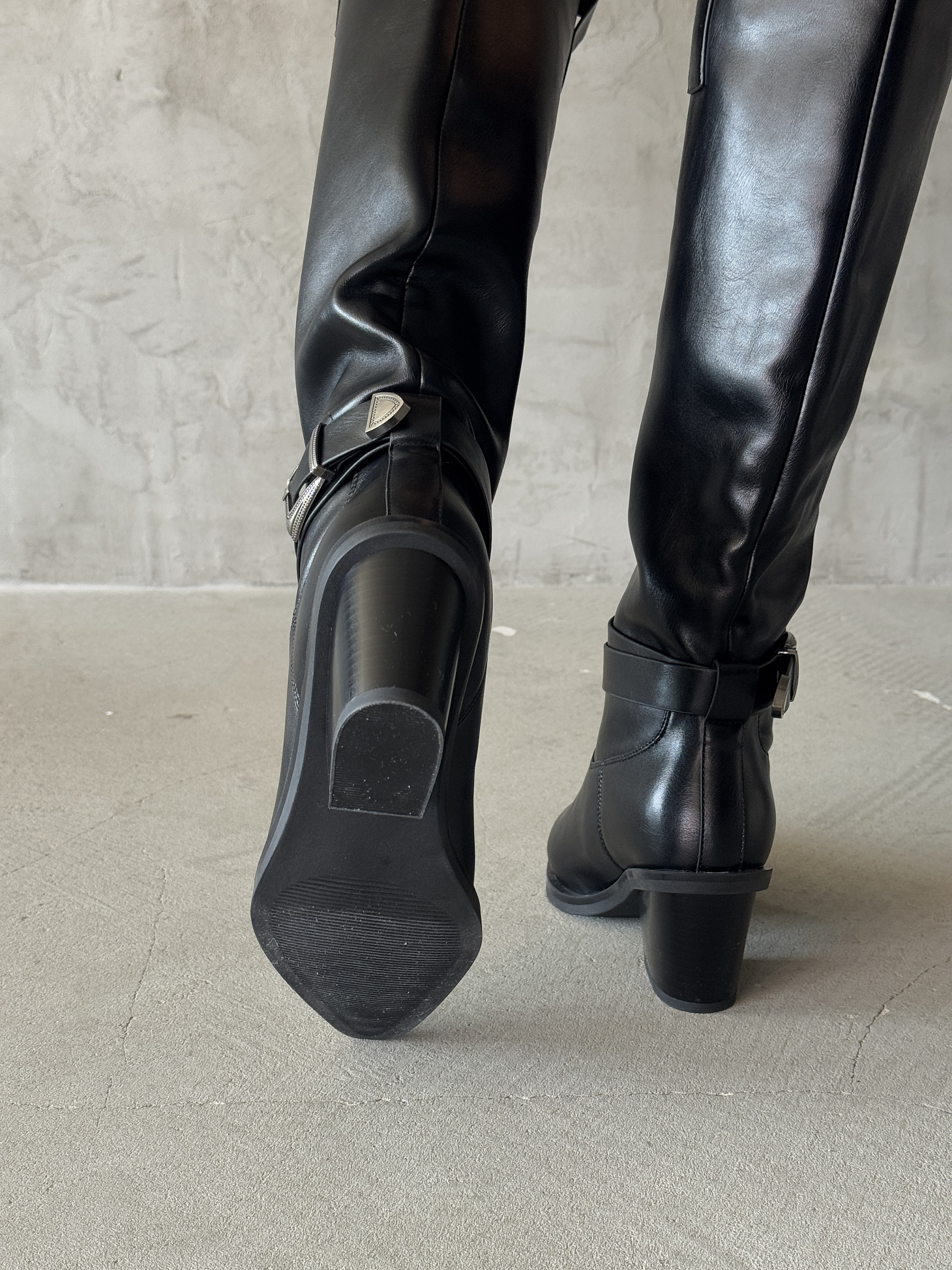 Сапоги женские экокожа шерсть