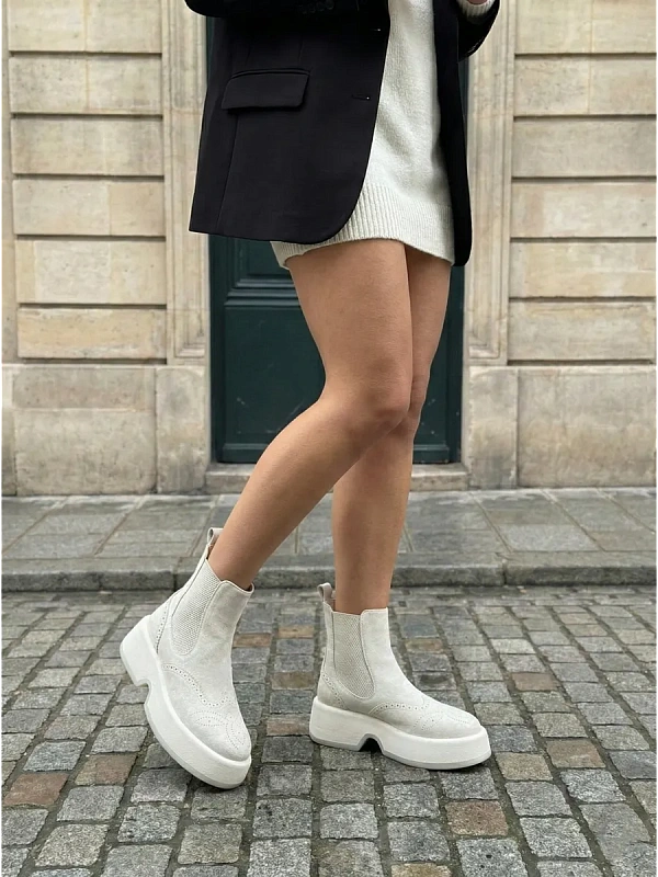 Ботинки женские экозамша