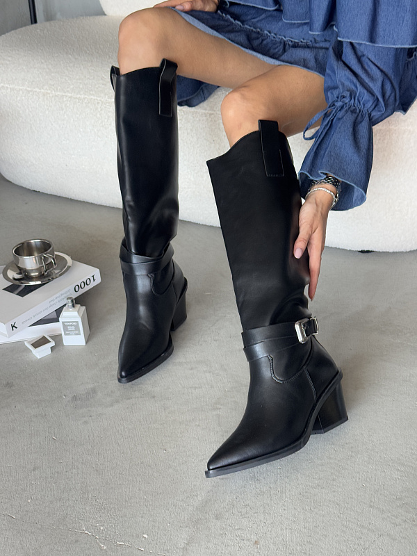 Сапоги женские экокожа шерсть