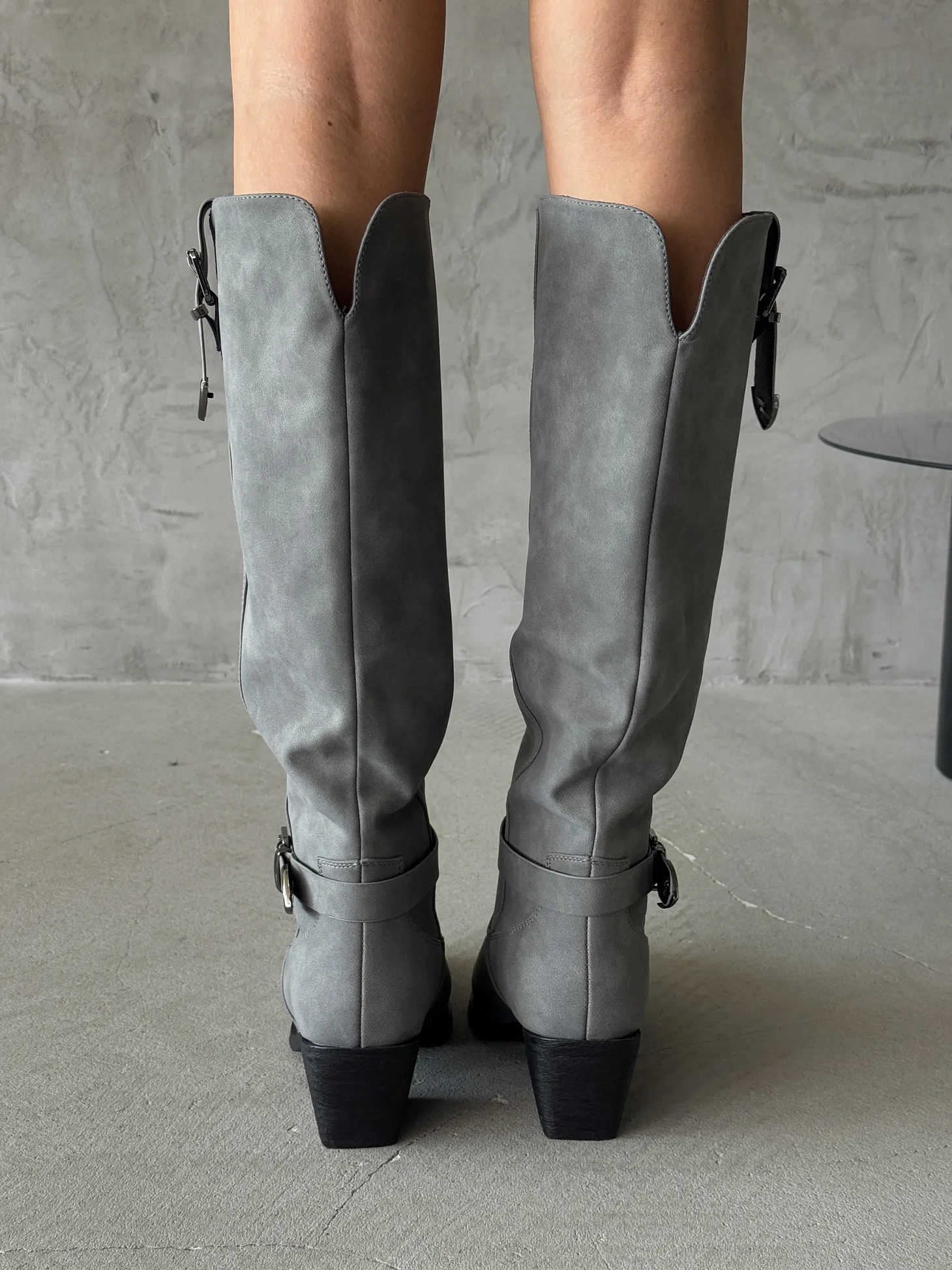 Сапоги женские экозамша шерсть