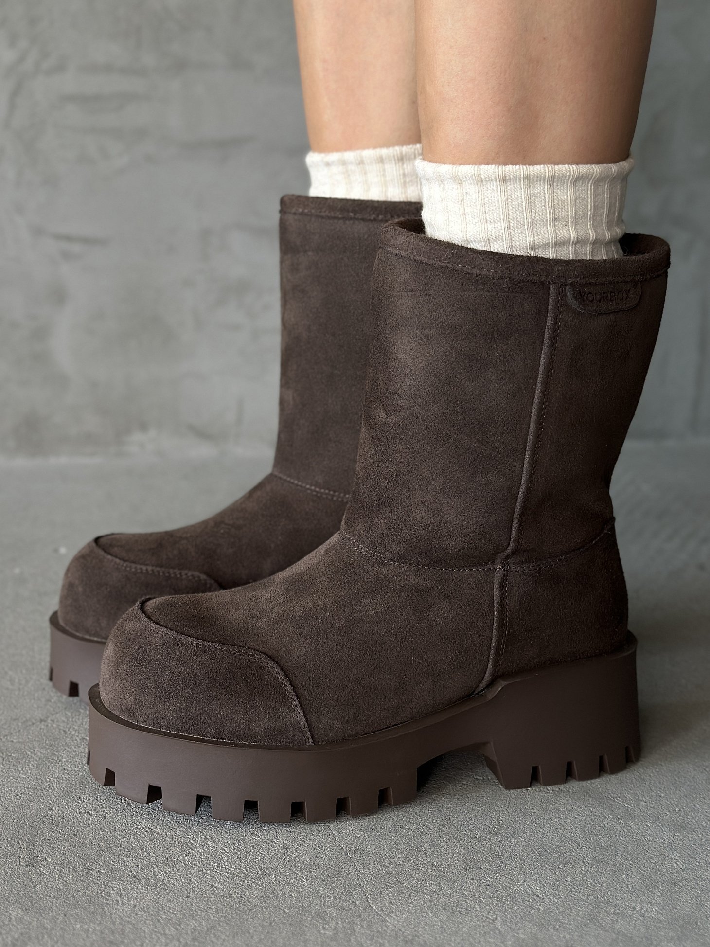 Сапоги женские натуральная замша шерсть