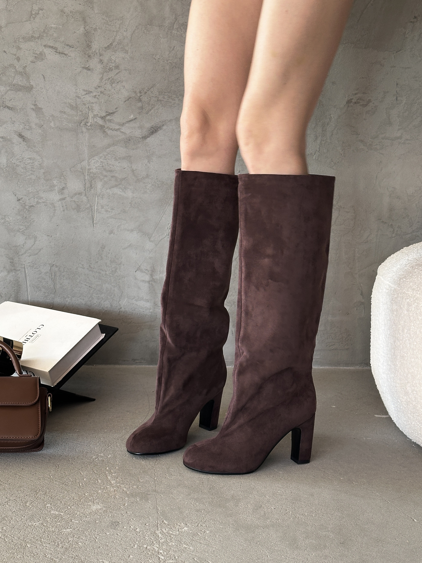 Сапоги женские экозамша