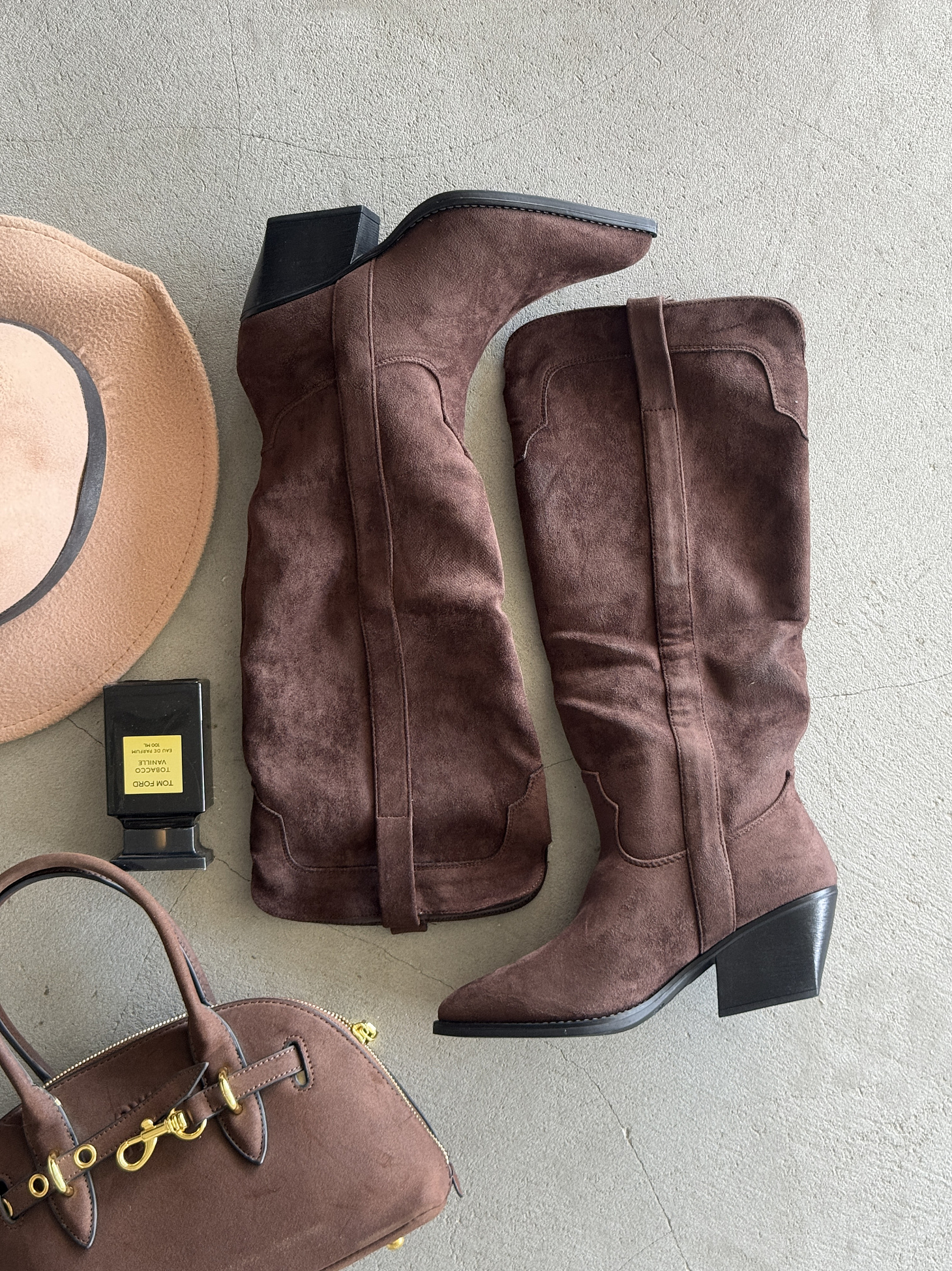 Сапоги казаки женские экозамша еврошерсть