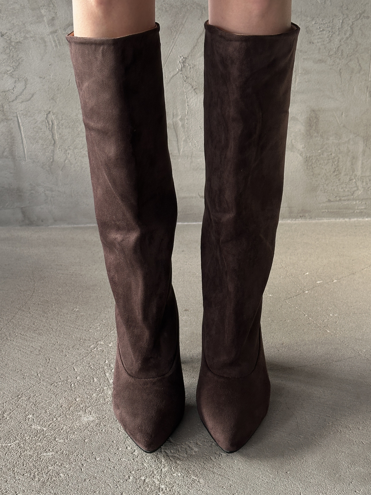 Сапоги женские экозамша