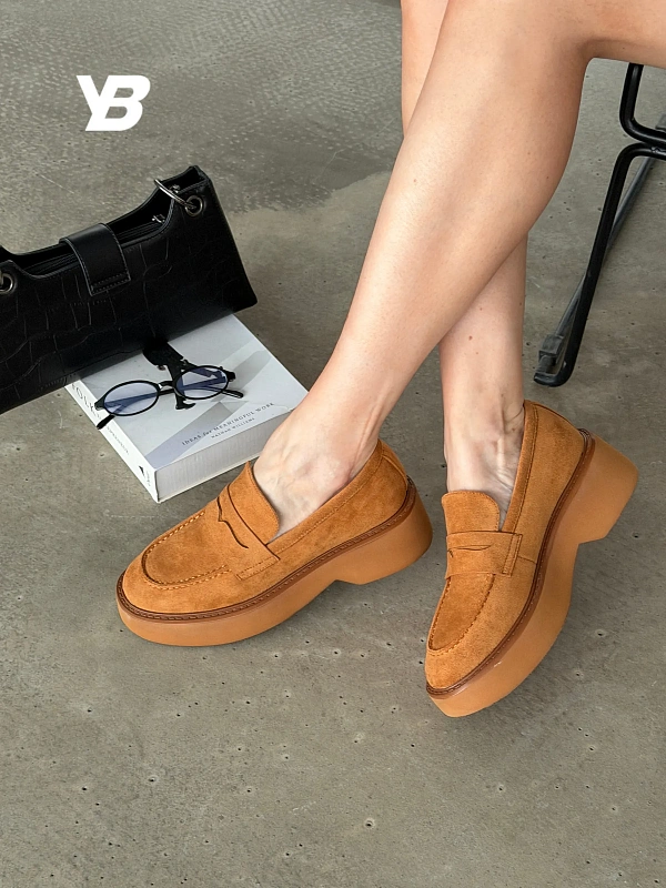 Лоферы на платформе высокой подошве