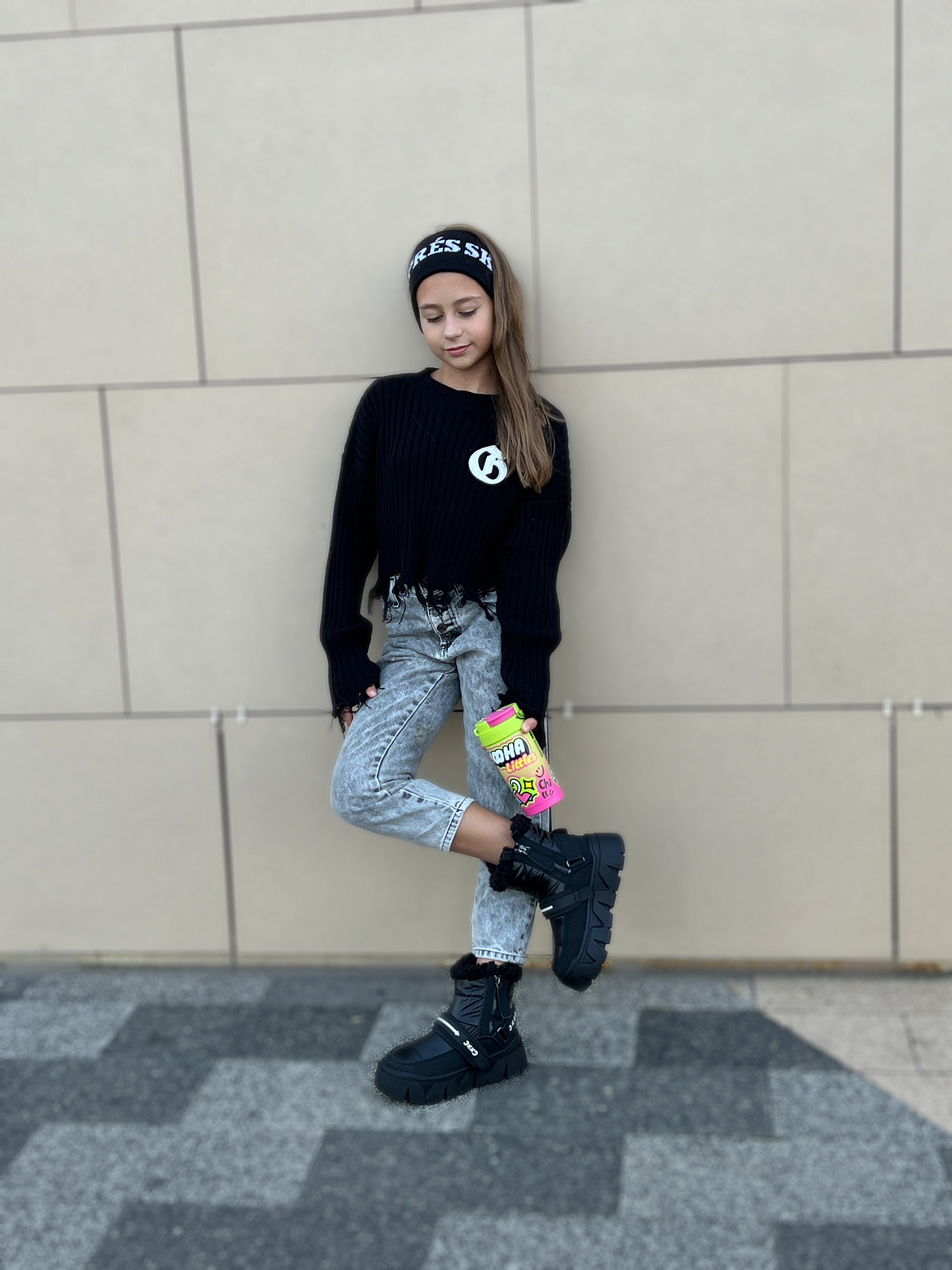 Ботинки детские текстиль шерсть