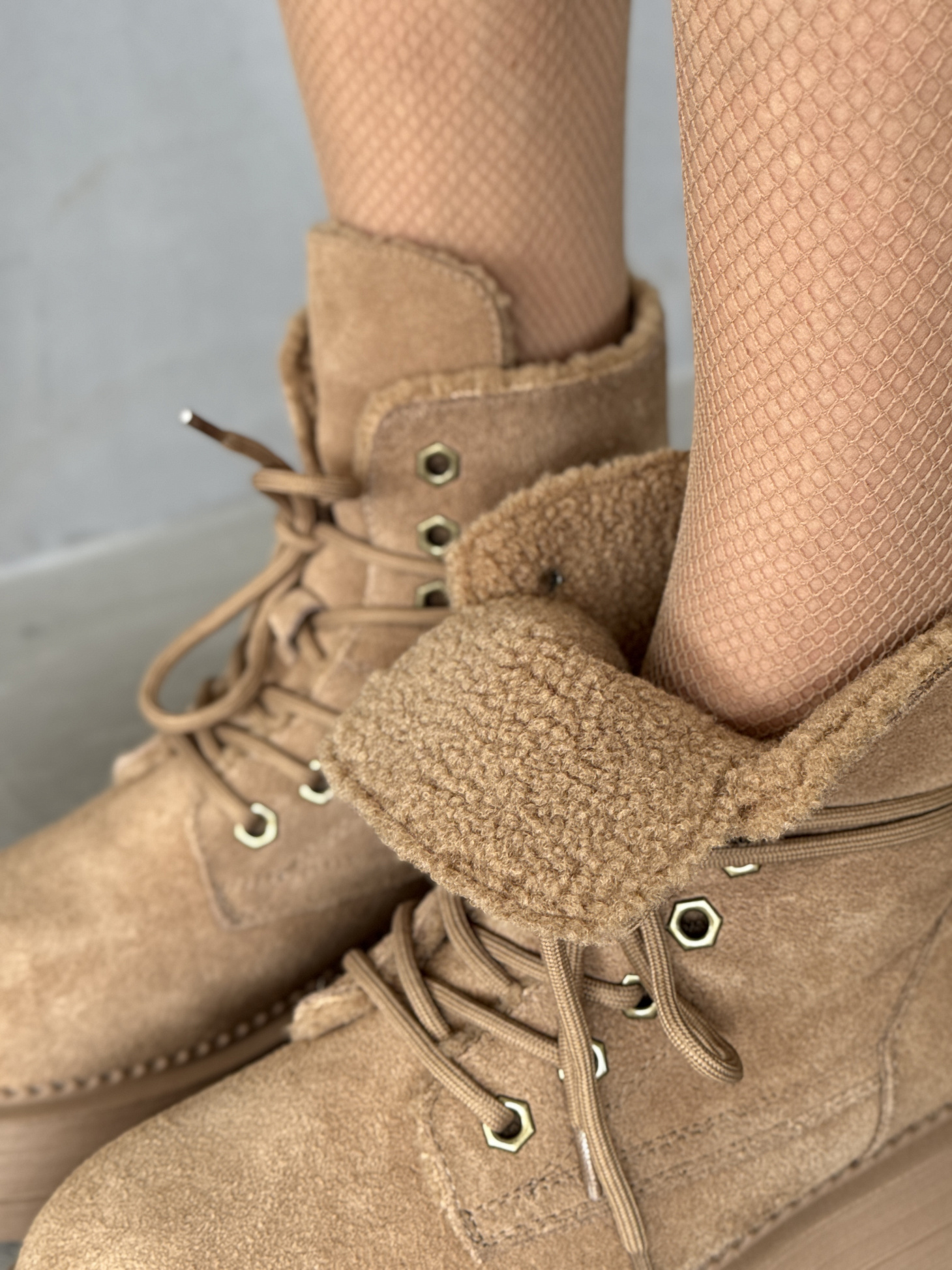 Ботинки женские натуральная замша шерсть