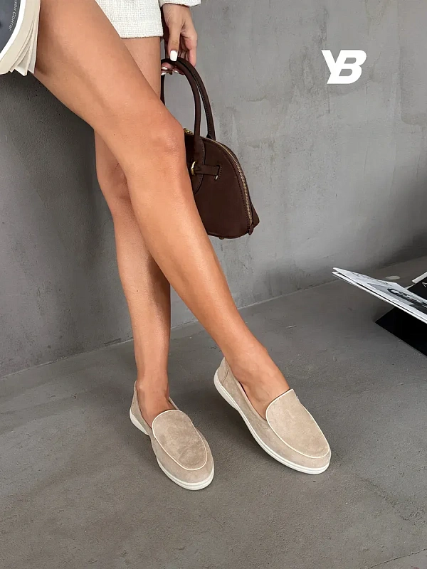 Лоферы женские экозамша