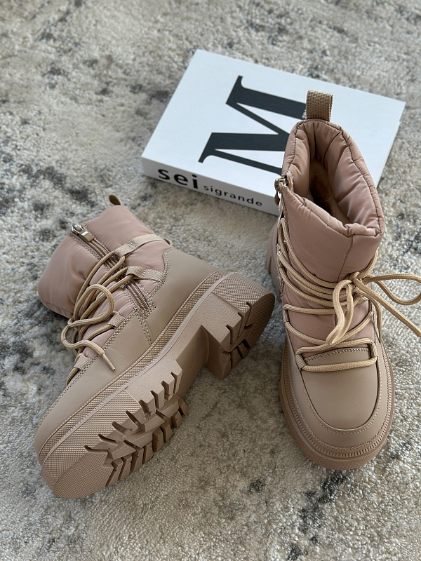 Ботинки женские текстиль шерсть