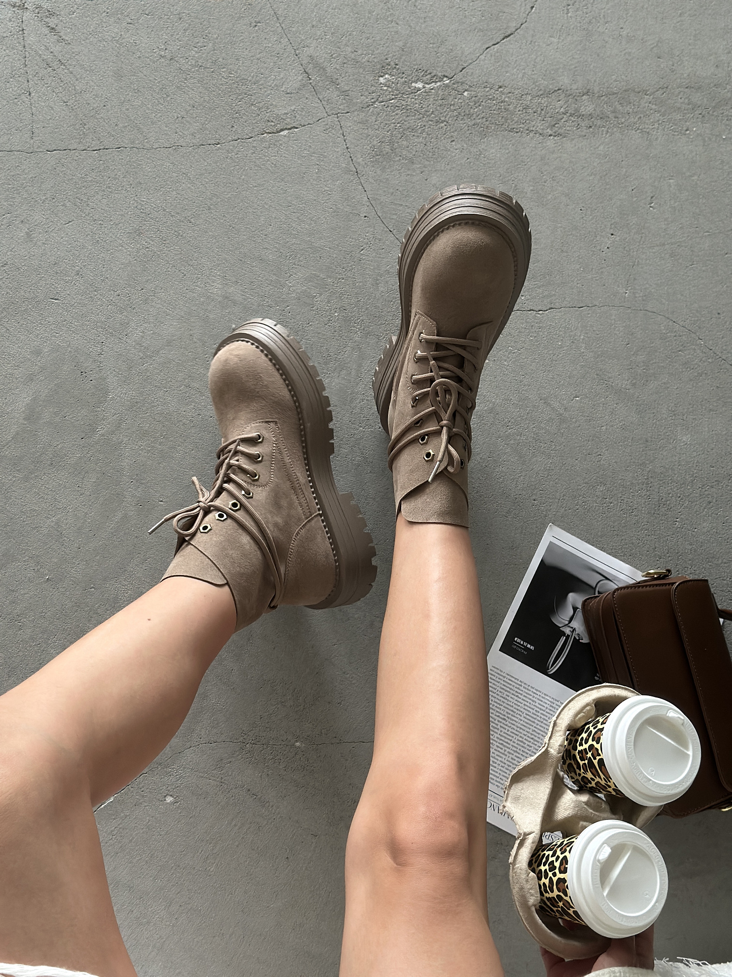 Ботинки женские натуральная замша